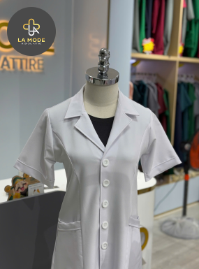 Áo Blouse nữ trung cấp tay ngắn (dược sĩ, kỹ thuật viên, bác sĩ)