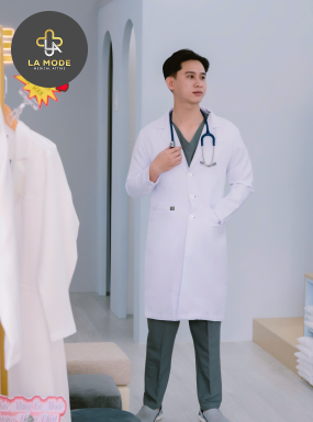 Áo Blouse bác sĩ nam cao cấp  