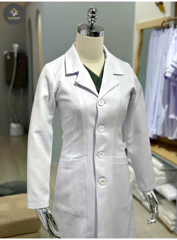 Áo Blouse bác sĩ nữ trung cấp