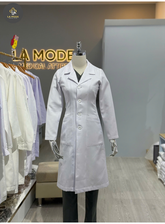 Áo Blouse bác sĩ nữ trung cấp