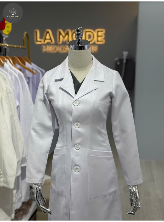 Áo Blouse bác sĩ nữ trung cấp
